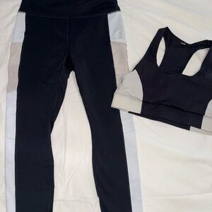 Fabletics Stylish Black and Gray Women's Activewear Set